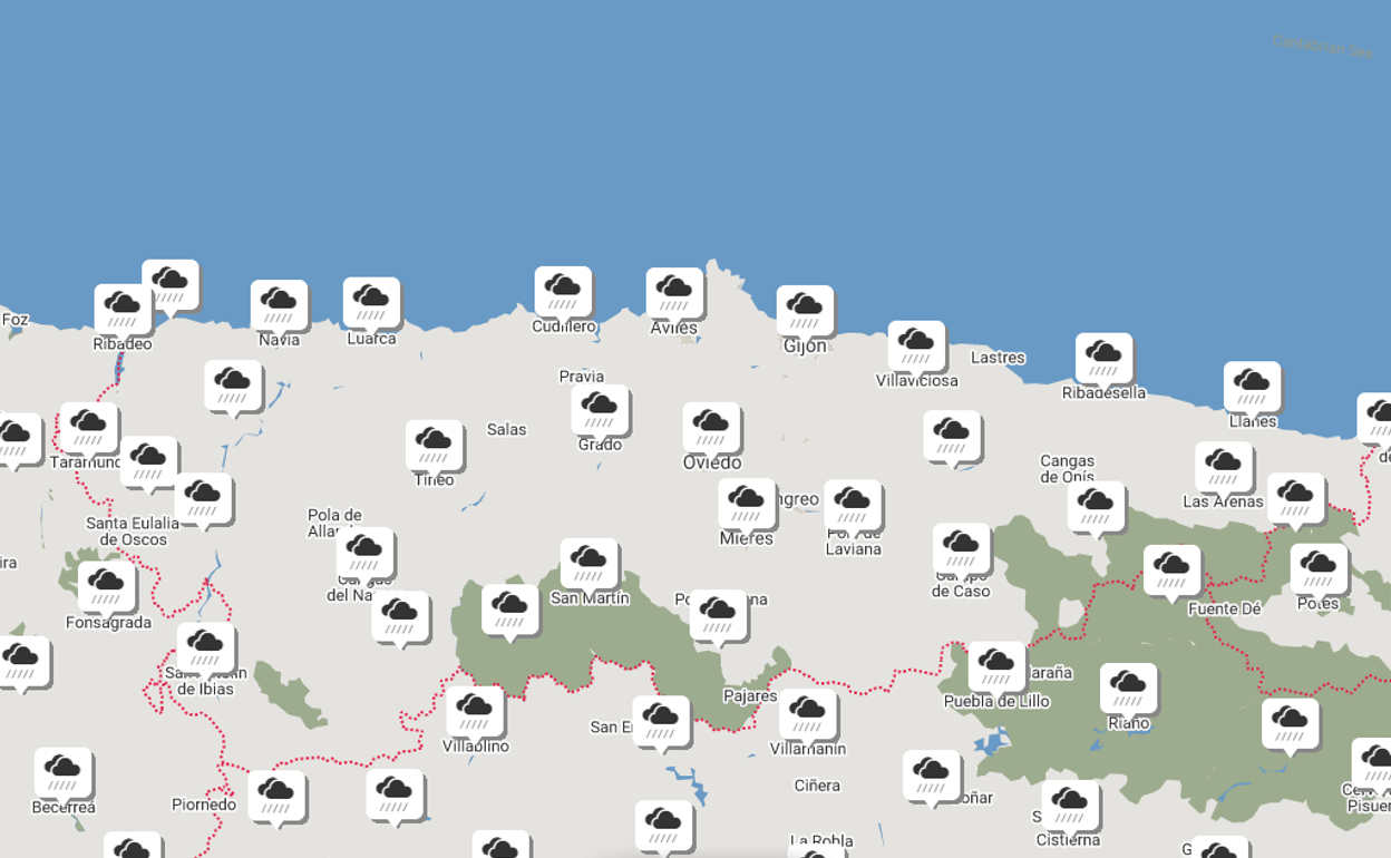 El tiempo en Asturias.