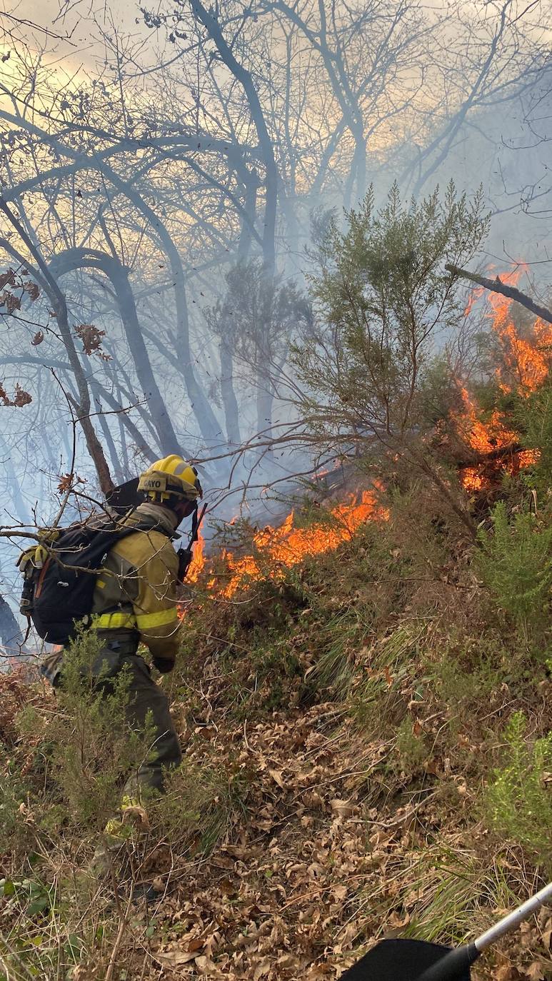 La región ha llegado a sumar un centenar de incendios forestales activos durante el fin de semana. Este lunes los bomberos continuan luchando contra más de cuarenta fuegos 