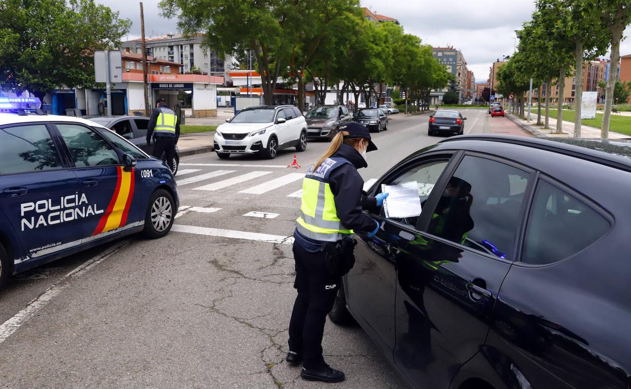 Control de la Policía Nacional. 