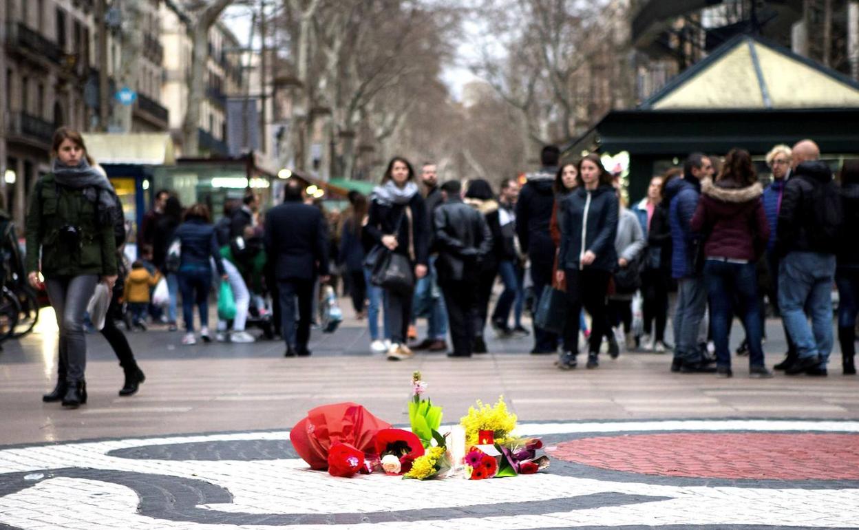 Las ramblas de Barcelona, lugar de los atentados del 17A. 