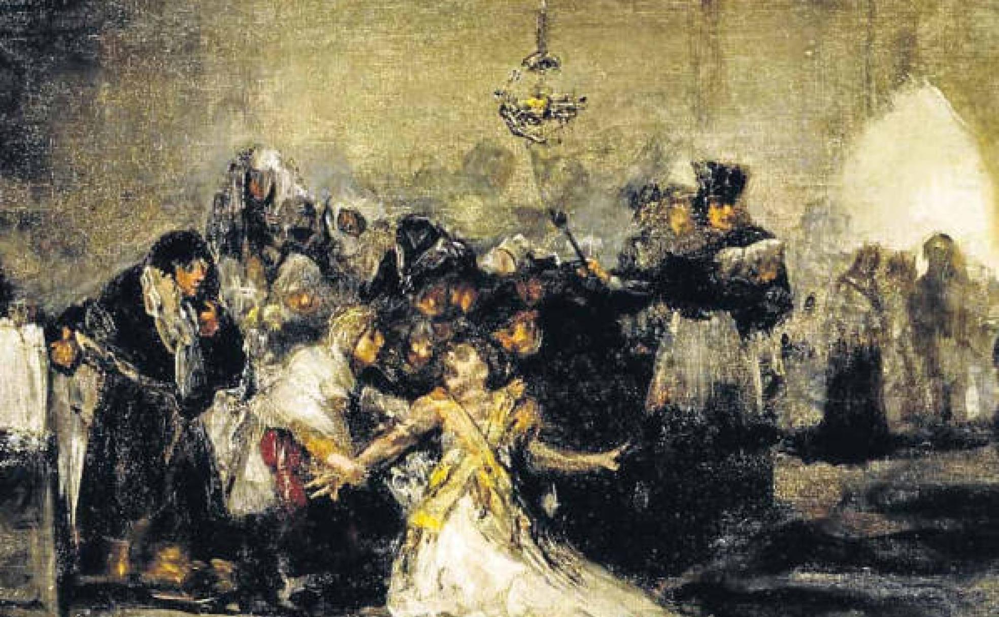 Detalle de un 'Exorcismo' pintado por un seguidor de Goya que se conserva en el Museo del Prado