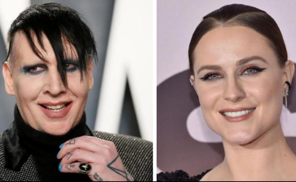 Marylin Manson y Evan Rachel Wood.