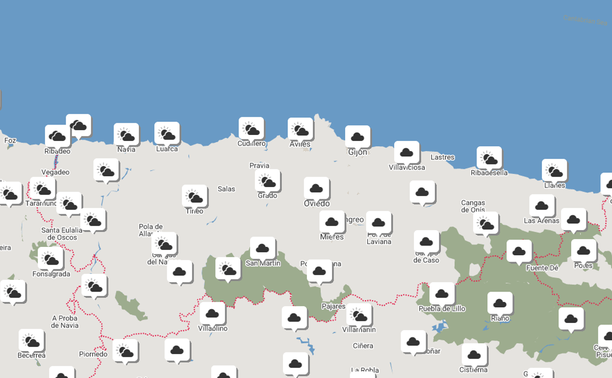 El tiempo en Asturias.