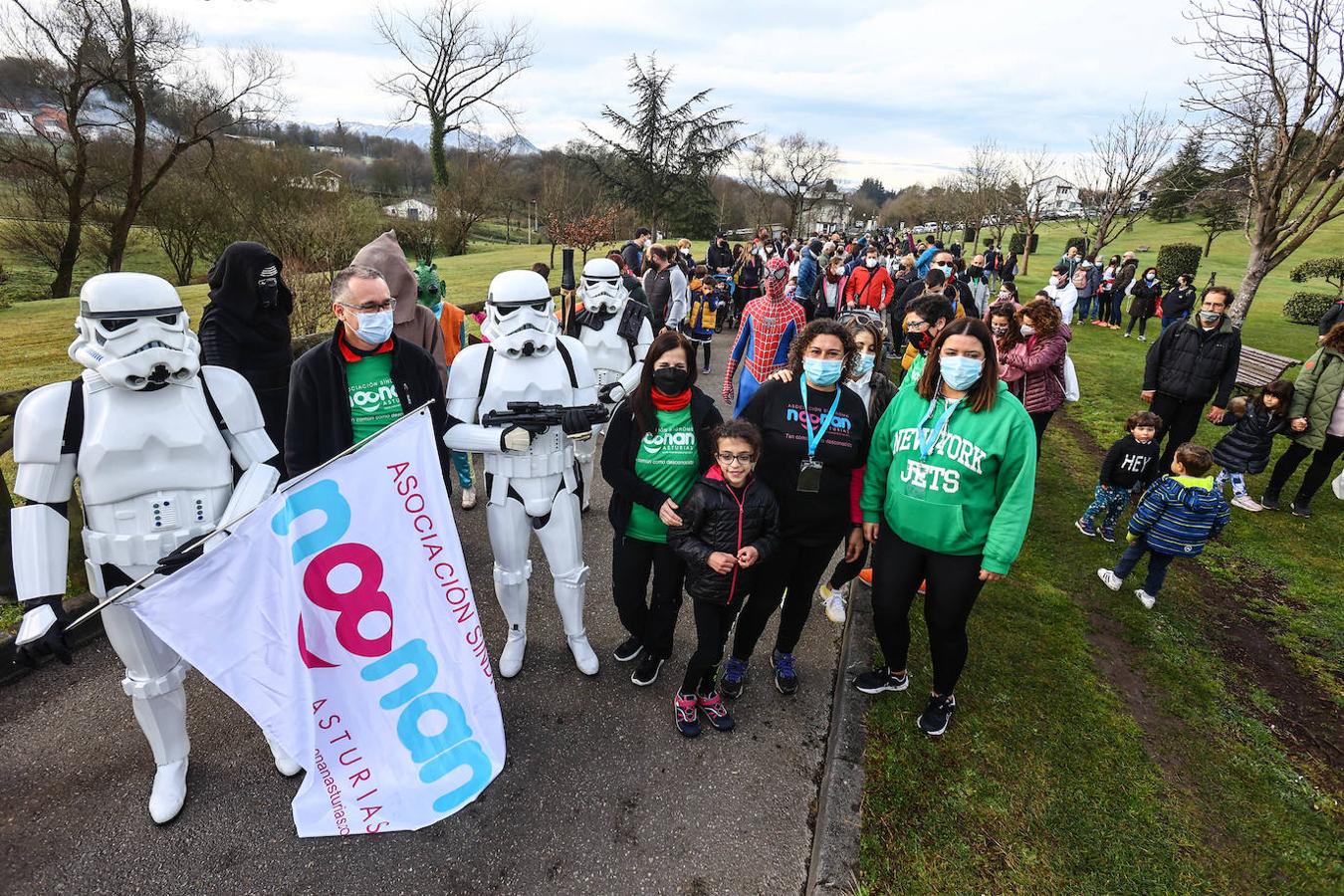 Decenas de personas aprovecharon la mañana de hoy, donde el tiempo acompañó, para realizar una marcha con salida en el laberinto del Parque de Invierno y proseguir durante cuatro kilómetros para «mostrar a la sociedad que el síndrome de Noonan también existe».