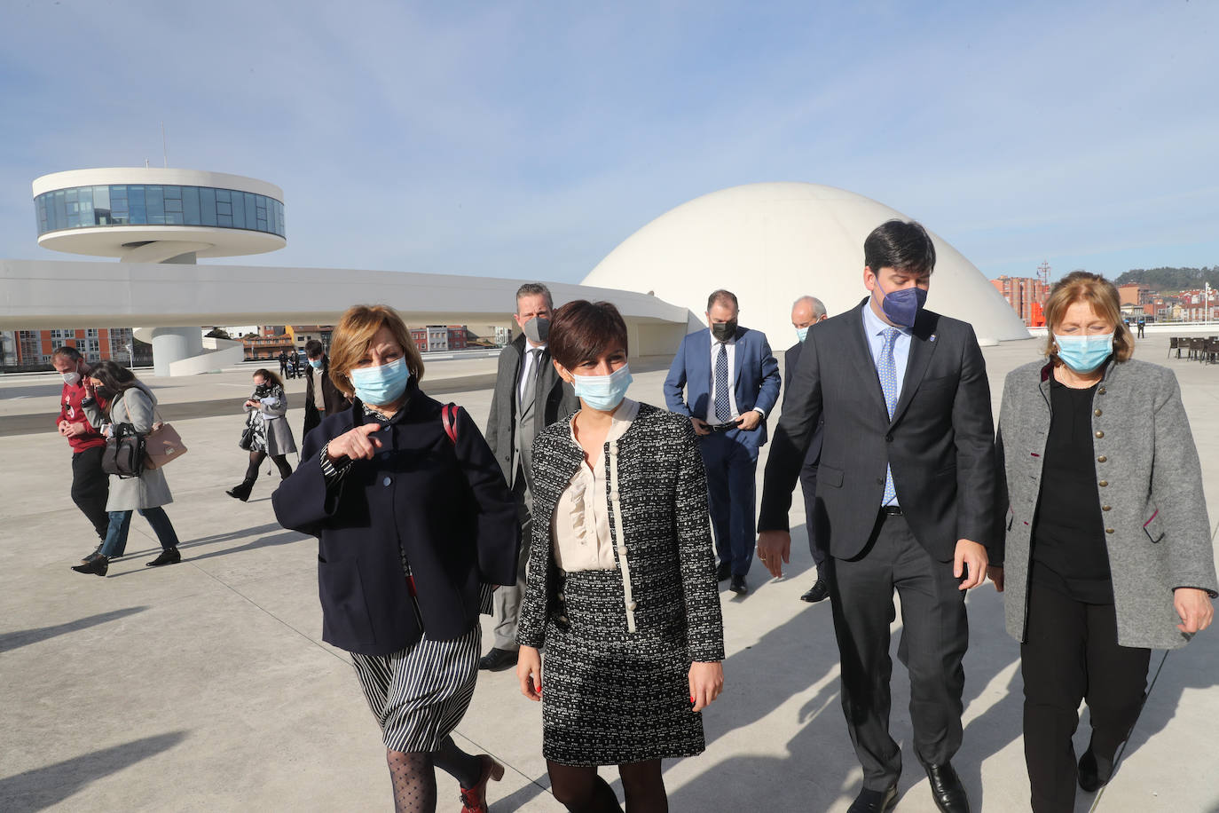 La ministra de Política Territorial y portavoz del Gobierno,Isabel Rodríguez, ha participado este jueves en un acto sobre 'La importancia de las ciudades en la construcción europea. Una visión desde Asturias', en el Centro Niemeyer