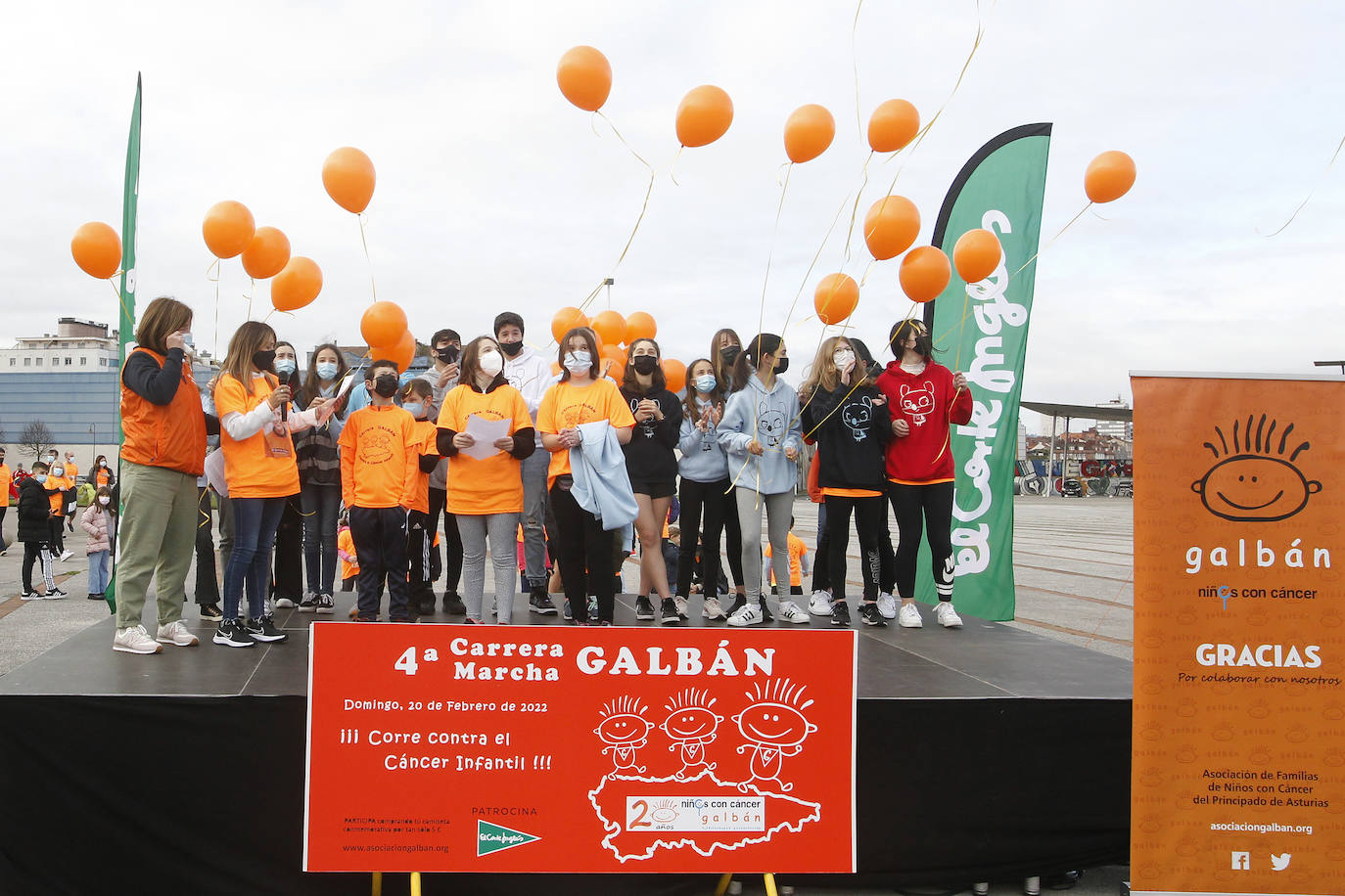 52 concejos de la región se visten de naranja en una carrera colectiva contra el cáncer infantil, organizada por la Asociación Galbán. El objetivo, recaudar fondos para promover la investigación bajo el lema «Una mejor supervivencia es posible». 