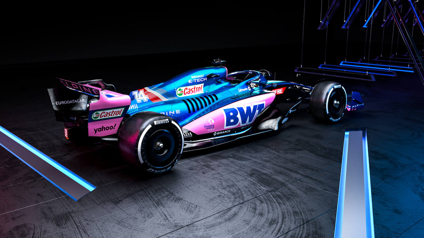 Un coche azul y rosa para 'El plan' de Fernando Alonso