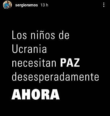 Sergio Ramos se hace eco de las palabras de Unicef. 