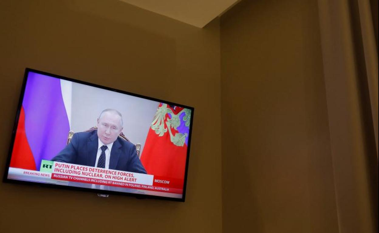 Directo de Vladímir Putin en el canal Russia Today (RT).