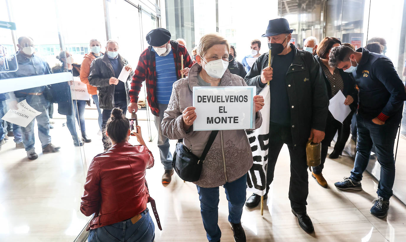 Los ganaderos asturianos se han concentrado este viernes en el simbólicamente el registro de la Consejería de Medio Rural y Cohesión Territorial en Oviedo. Han pedido «soluciones» para el sector y han exigido la dimisión del consejero Alejandro Calvo 