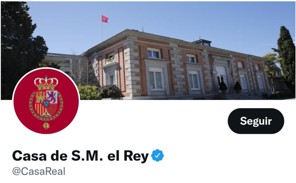 Perfil de Casa Real en Twitter. 
