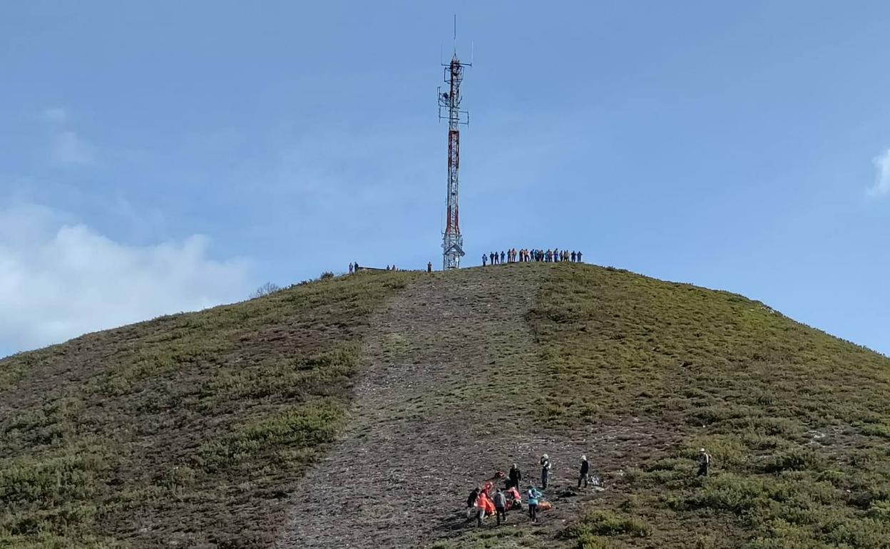 Un instante, durante el rescate efectuado en Somiedo 