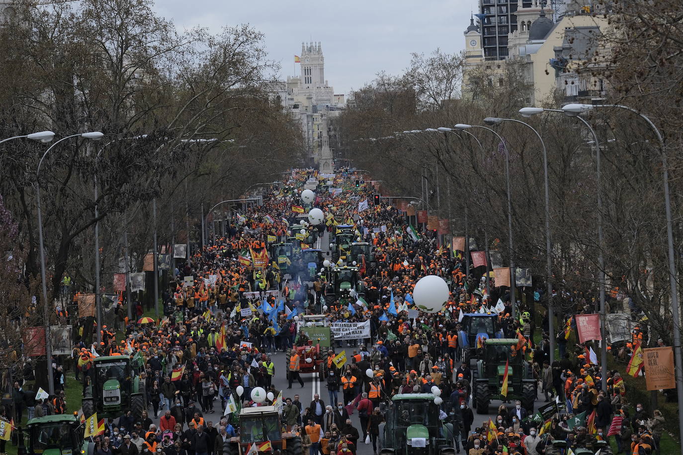 Decenas de miles de personas han tomado las calles de Madrid en una petición desesperada de auxilio al Gobierno por su supervivencia.