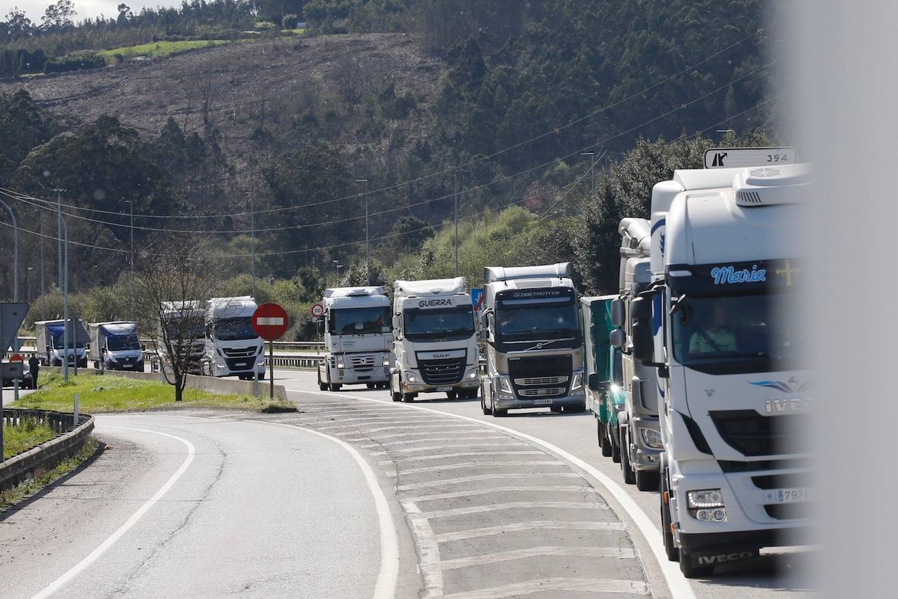 Fotos: Cientos de camiones colapsan el tráfico en la &#039;Y&#039;