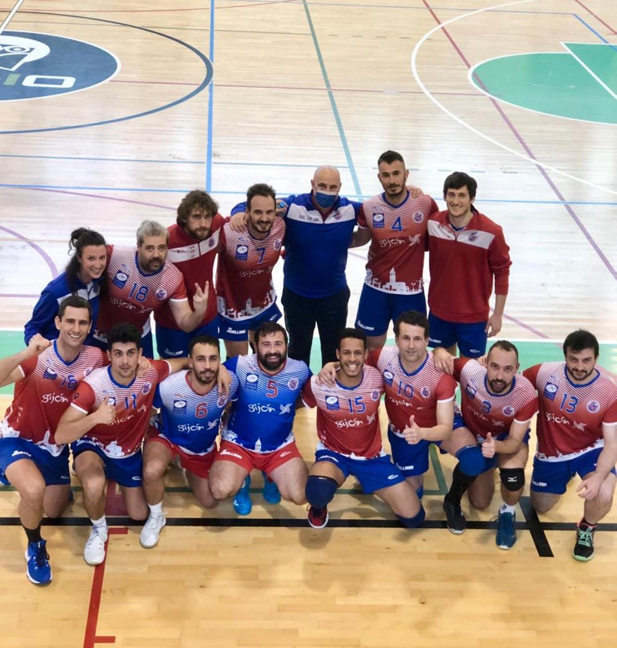 El equipo del Jovellanos que ganó el domingo en Galdácano. 