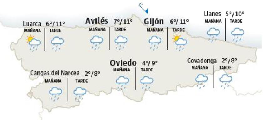 Abril comienza con nieve a partir de los 400 metros en Asturias 