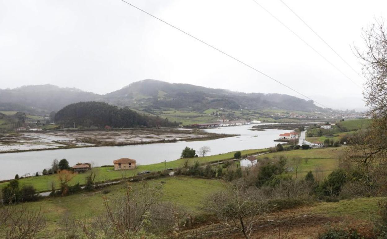 Vista de la ría de Villaviciosa