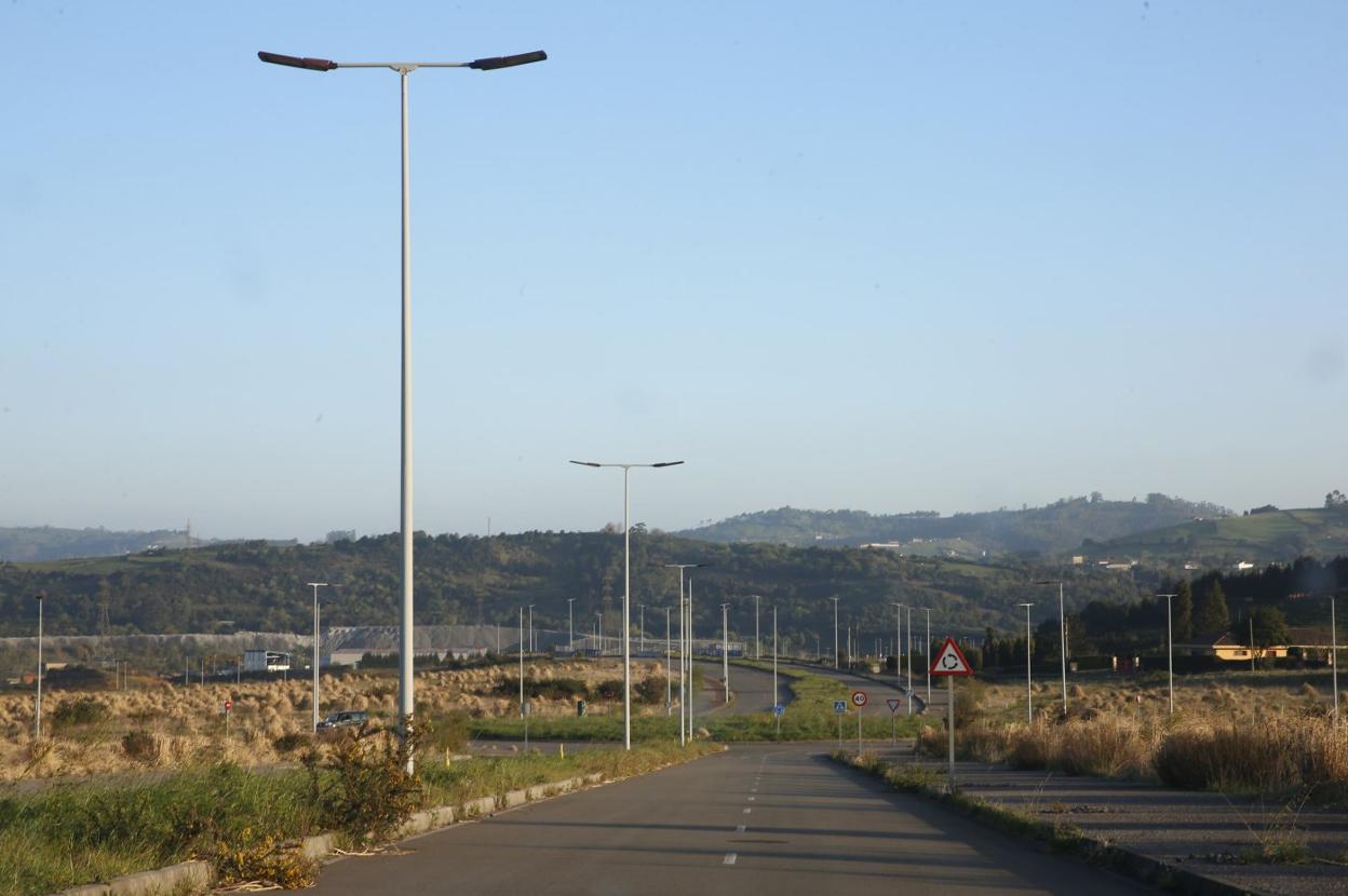 Uno de los viales de la ZALIA, en San Andrés de los Tacones. 