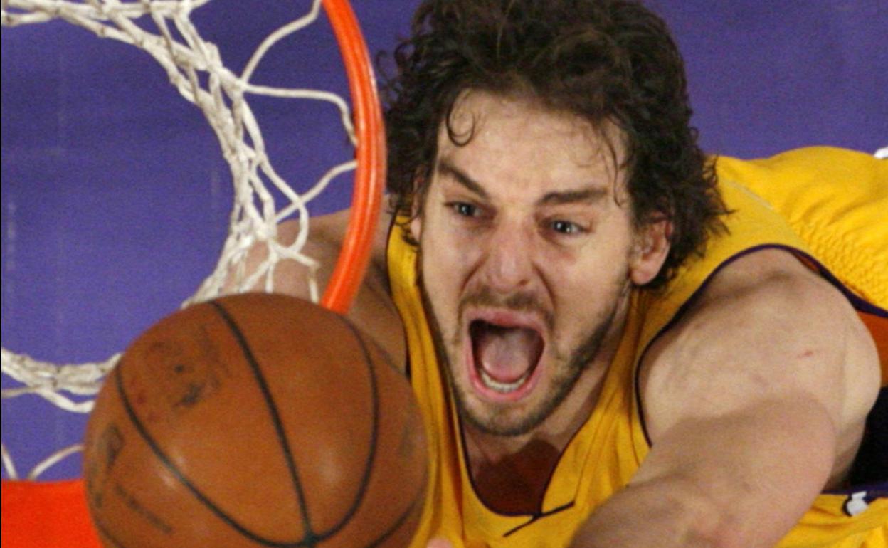 Pau Gasol. durante su época en los Lakers. 