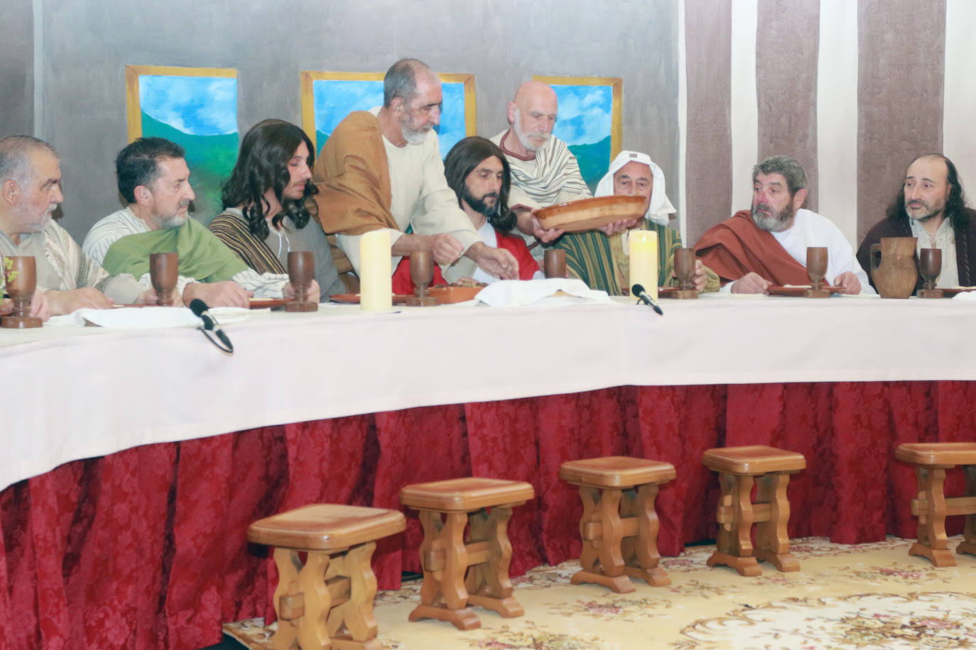 La Última Cena, la oración en el huerto y el Sanedrín abren una recreación con más de doscientos figurantes y actores