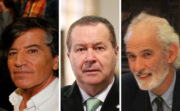 De izquierda a derecha: Carlos López Otín, Pedro Sánchez Lazo y Antonello Novelli.