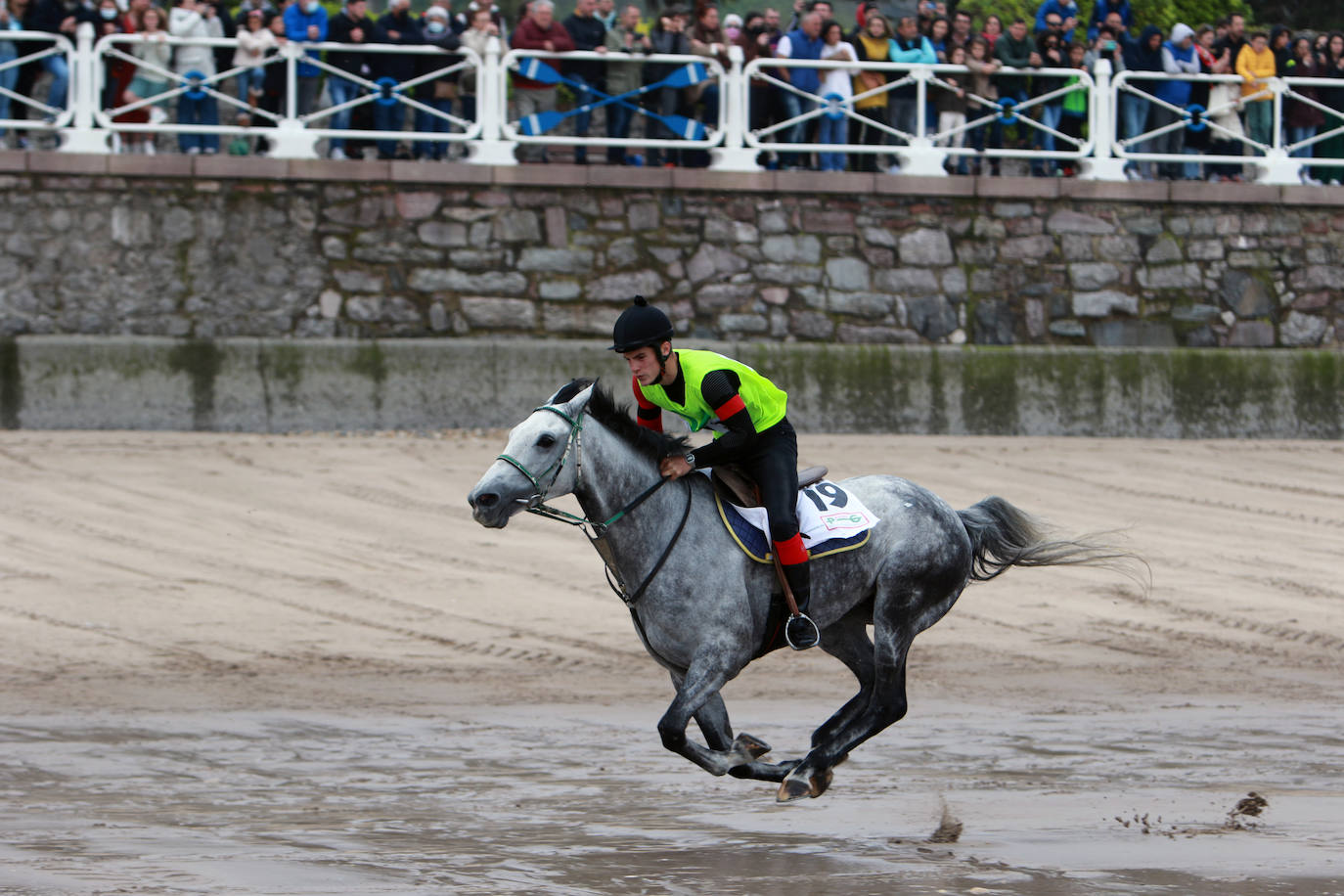 La playa de Santa Marina ha vuelto a llenarse de las Carreras de Caballos Playa de Ribadesella. Este sábado ha servido para coronar a 'Capea' y a su jinete Manuel Revuelta García como los grandes campeones de la 31º edición al vencer en la carrera larga (2.200 m) de la Primera Categoría-Gran Premio Hostelería y Comercio de Ribadesella para cuadrúpedos Pura Sangre Inglés.