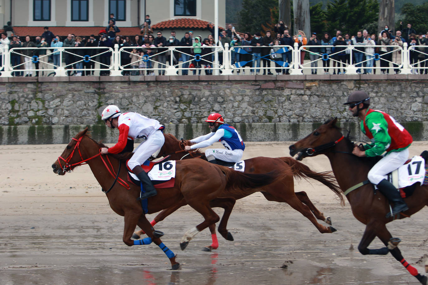 La playa de Santa Marina ha vuelto a llenarse de las Carreras de Caballos Playa de Ribadesella. Este sábado ha servido para coronar a 'Capea' y a su jinete Manuel Revuelta García como los grandes campeones de la 31º edición al vencer en la carrera larga (2.200 m) de la Primera Categoría-Gran Premio Hostelería y Comercio de Ribadesella para cuadrúpedos Pura Sangre Inglés.