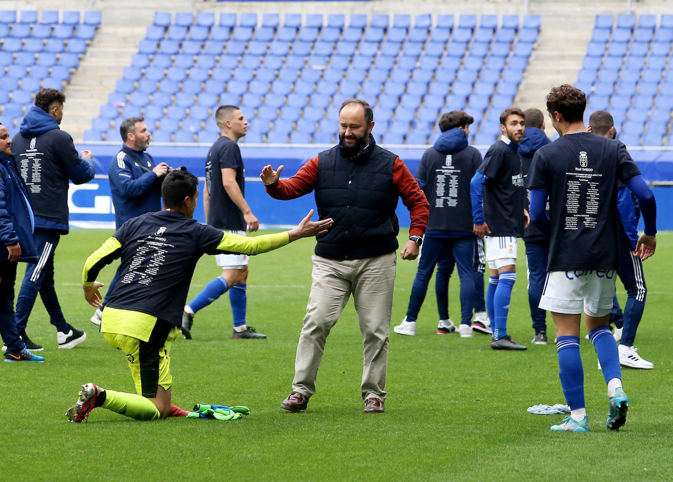 El Oviedo B ha conseguido el ansiado ascenso a Segunda RFEF ante el Colunga en un encuentro disputado en el Tartiere 