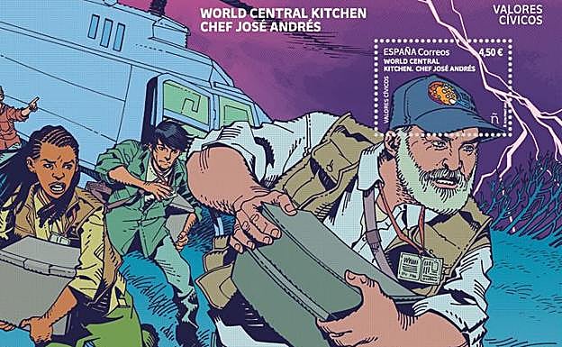 Sello en honor al chef José Andrés y a su labor humanitaria.