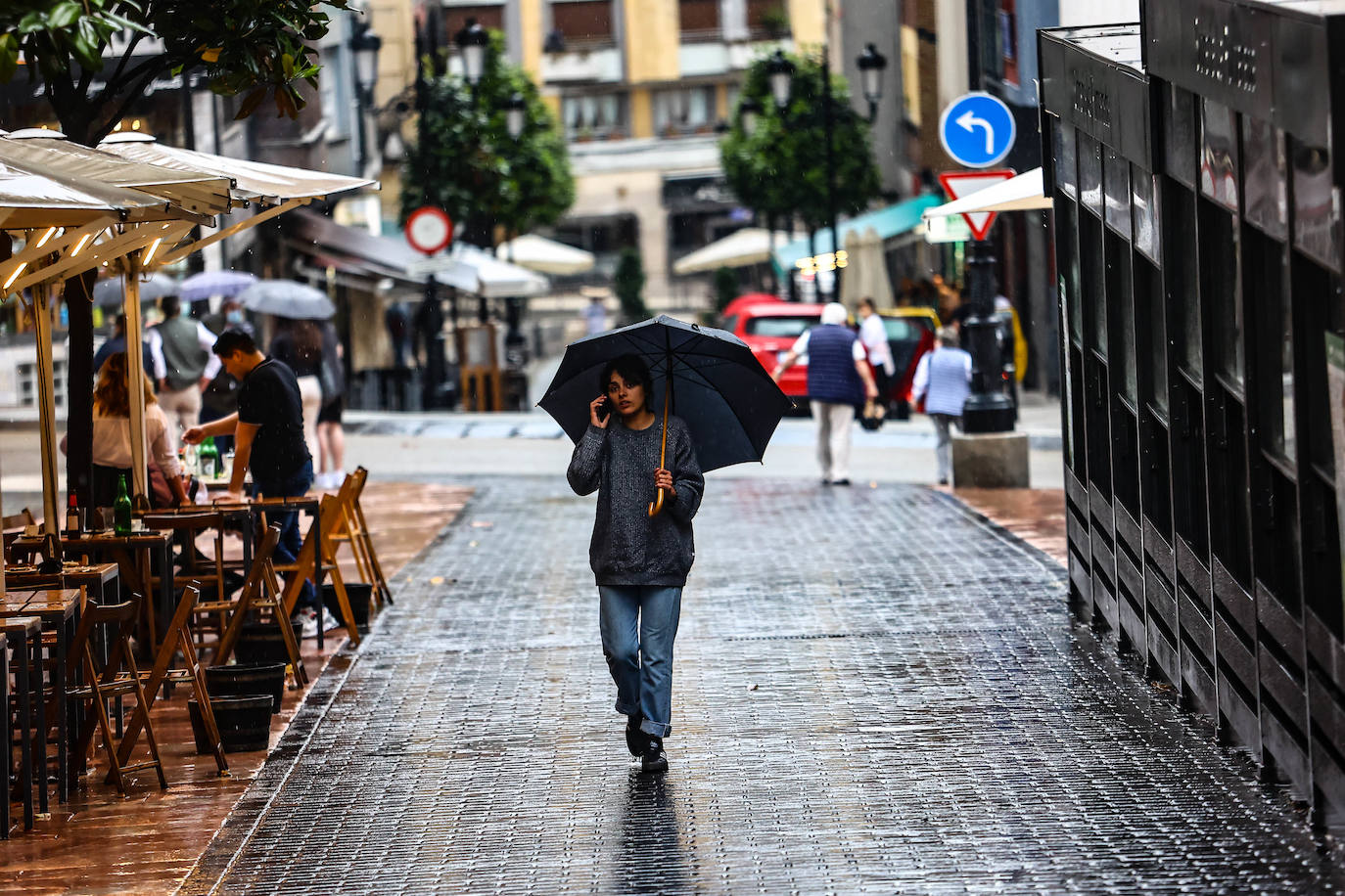 Fotos: Las espectaculares imágenes de la tormenta en Oviedo