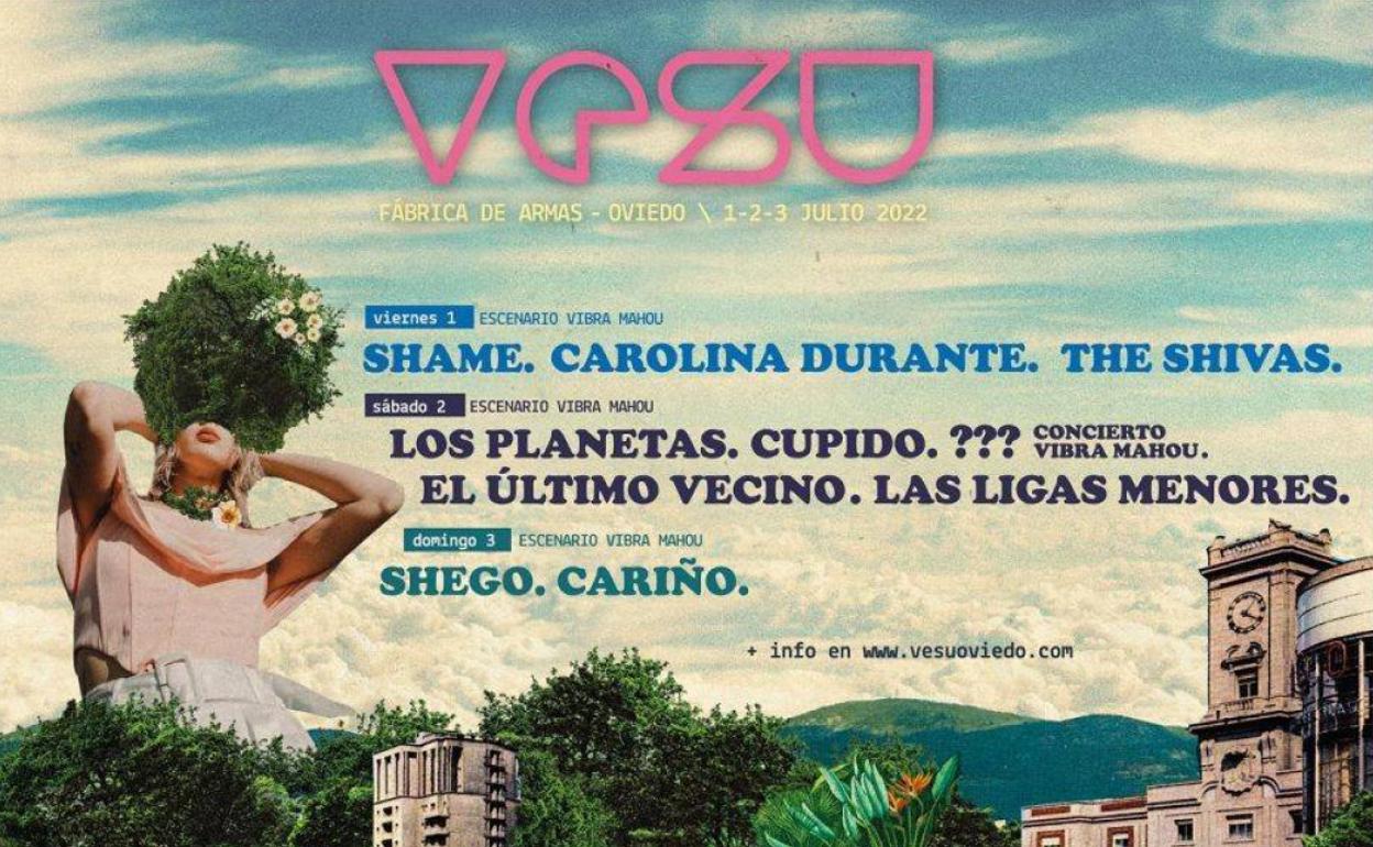 Cartel de la tercera edición del festival Vesu Oviedo. 