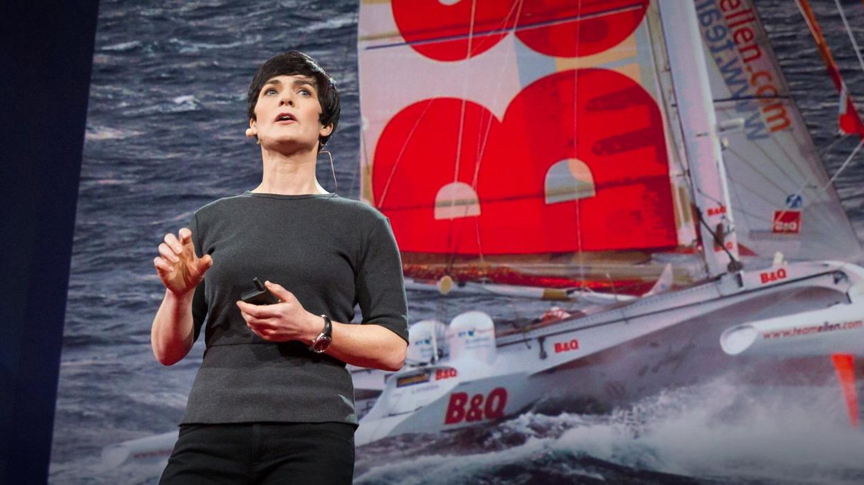 Ellen MacArthur, durante una de sus charlas. 