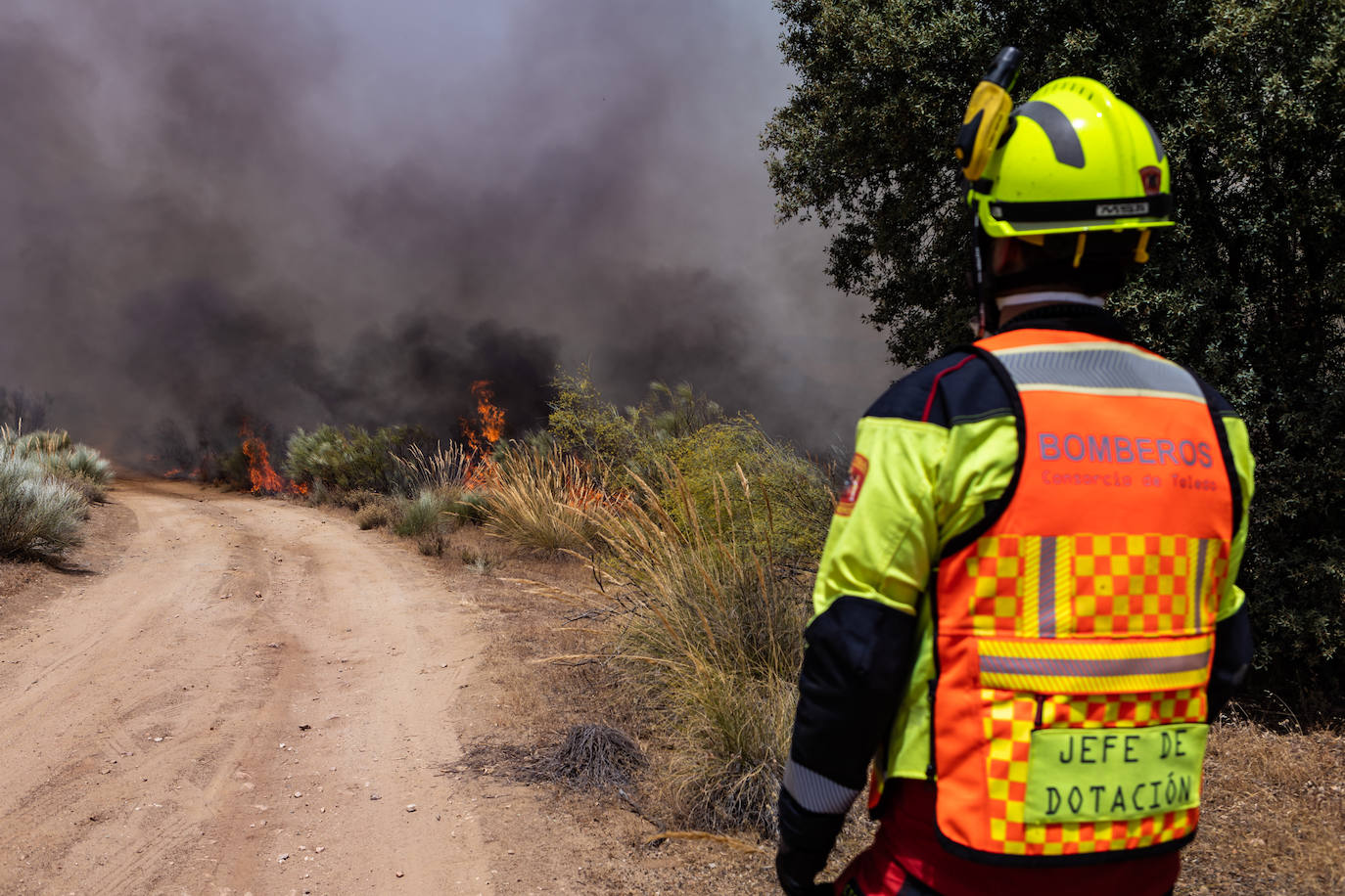 Un incendio forestal declarado en la Finca Zurraquín, en Toledo, ha afectado a unas 900 hectáreas 