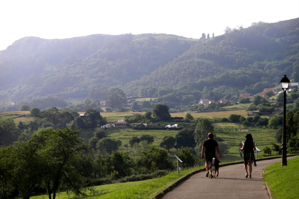 Una vista del entorno de la falda del monte Naranco, a un lado de San Lázaro de Paniceres, cerca de donde se ubicará el enlace de La Florida de la Ronda Norte. 