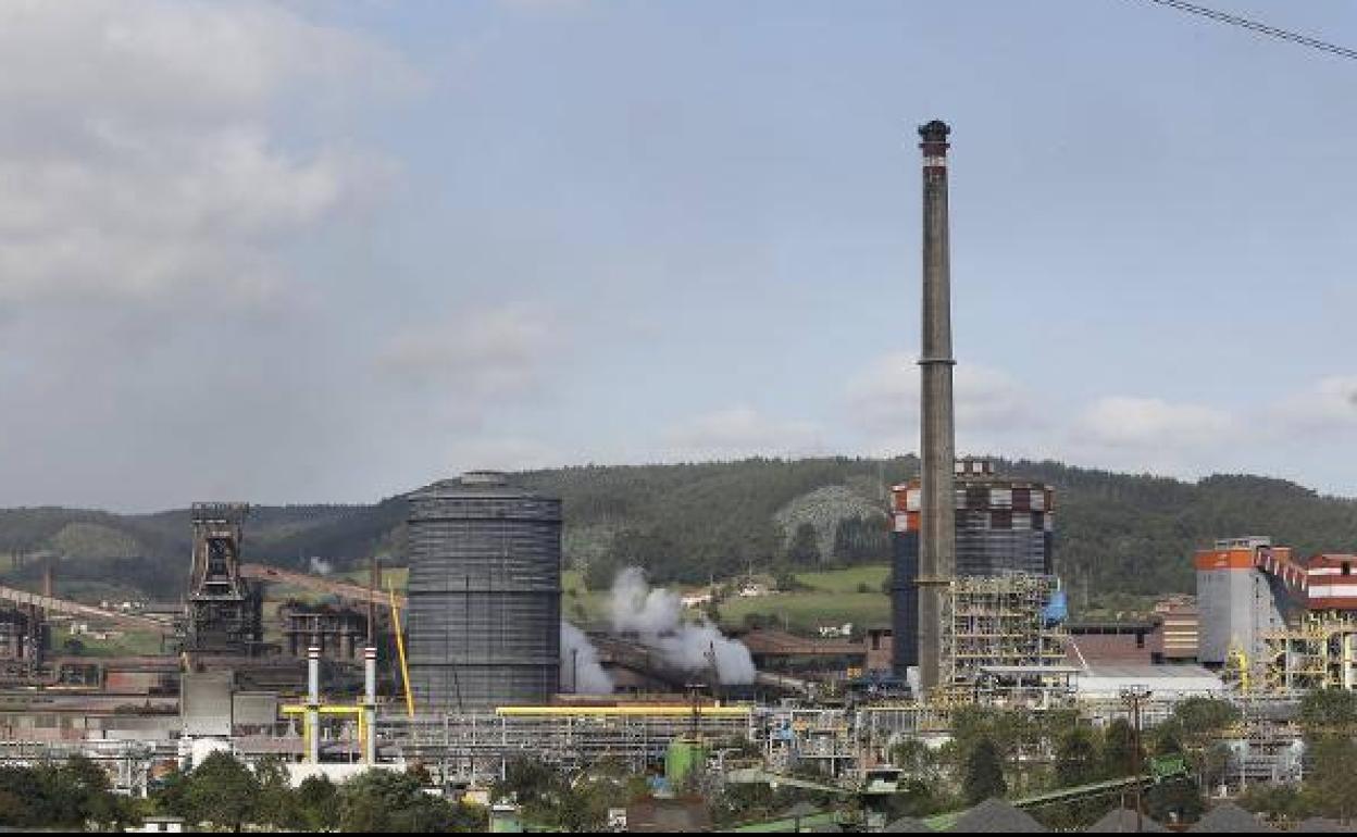 Instalaciones de Arcelor en Gijón.