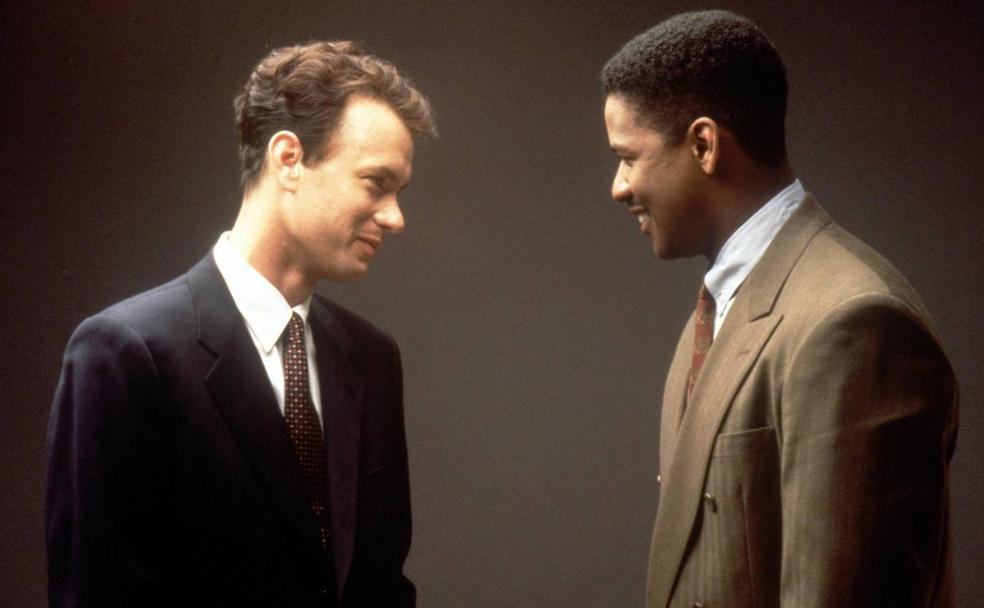 Hanks y Denzel Washington en 'Philadelphia'