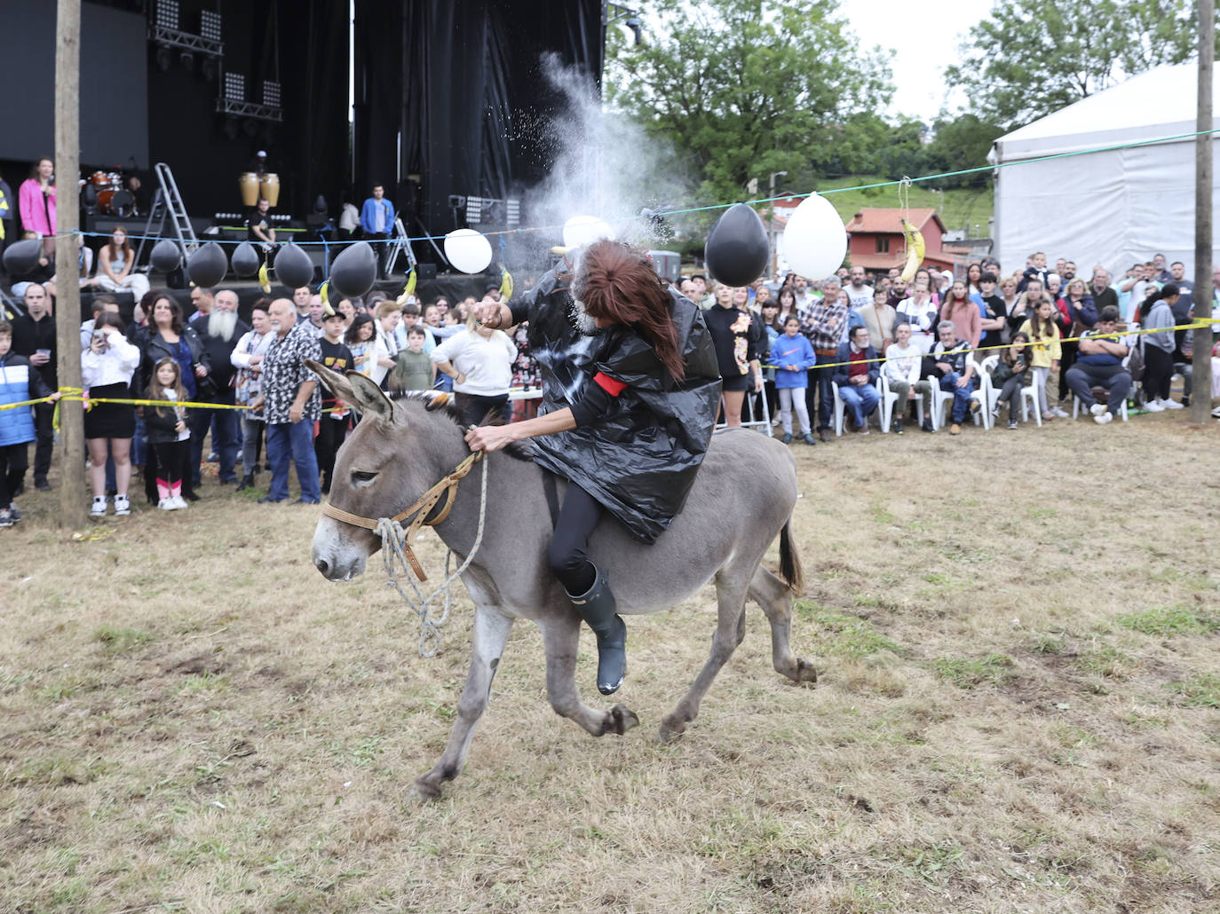 Con motivo de las fiestas de San Cristóbal Collao recuperó este lunes a partir de las ocho de la tarde su tradicional carrera de burros (con y sin disfraces). Se trata de una cita que ya suscitó cierta polémica en el pasado debido a las quejas de los colectivos animalistas, aunque la organización demostró tener todos los papeles en regla y la diversión ha continuado hasta la pandemia sin impedimento
