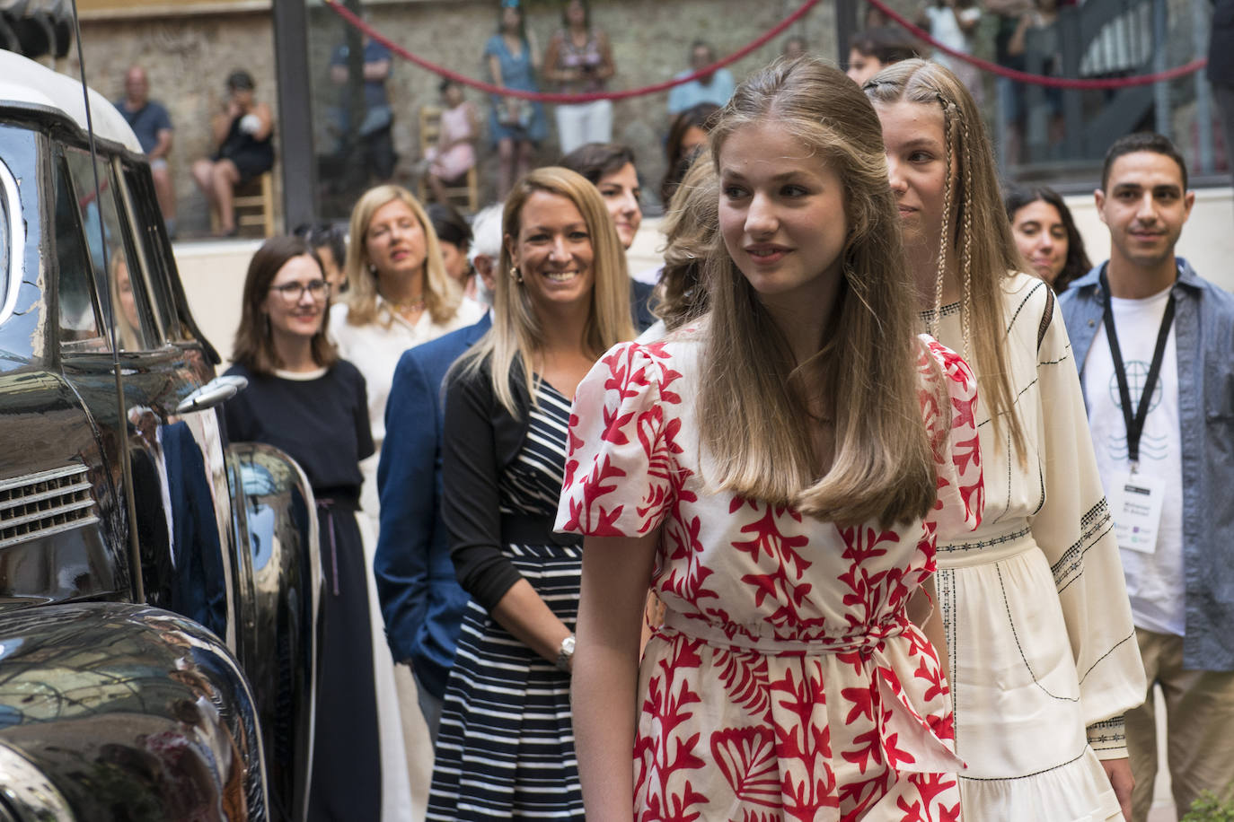 Los Reyes, la princesa Leonor y la infanta Sofía visitan Cataluña con motivo de la entrega de los premios de Fundación Princesa de Girona. Esta ha sido la primera vez que la heredera de la Corona ha visitado la provincia.