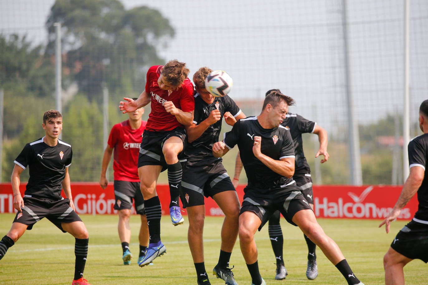 Fotos del Sporting: Partidillo de entrenamiento con mucha expectación