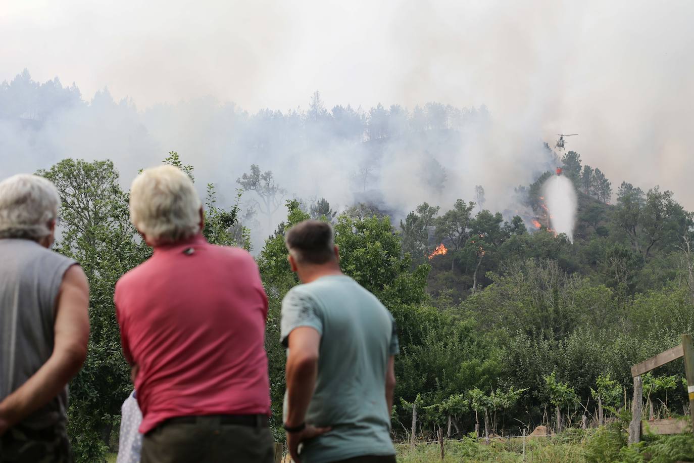 Lugo. Los fuegos más grandes en esta provincia en alrededor de una decena de municipios dejan más de 3.600 hectáreas arrasadas. La situación más preocupante está en Folgoso do Courel y A Pobra do Brollón por proximidad del fuego a núcleos habitados.