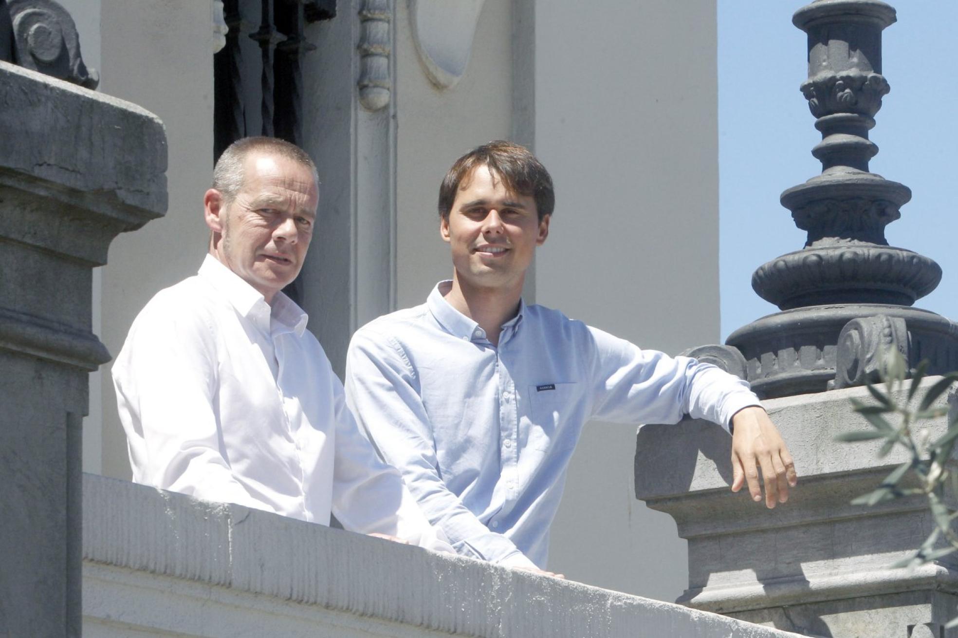 Adriano Mones y Pablo Campos-Ansó, en Spaces, sede de EL COMERCIO. 