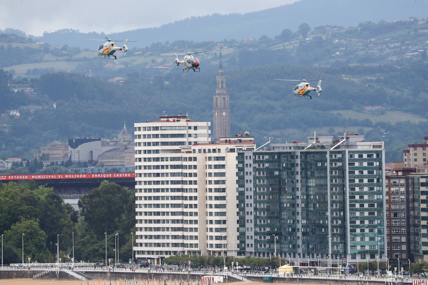Fotos: Gijón ya disfruta del espectáculo del cielo