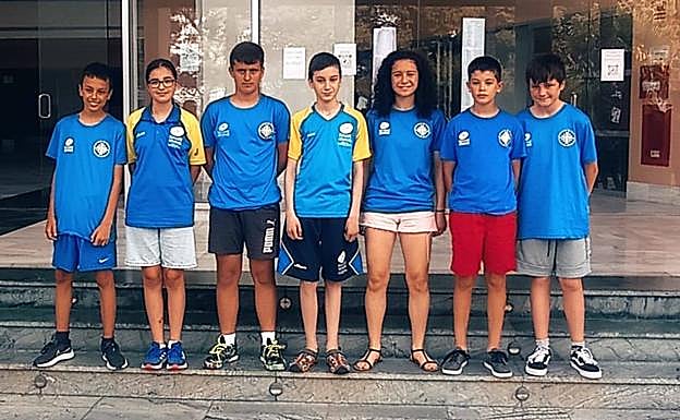 Nicolás Martín, Carolina Mulet, David Junquera, Lionel Sierra, Silvia González, Mauro Álvarez y Miguel Menéndez, los siete asturianos participantes.