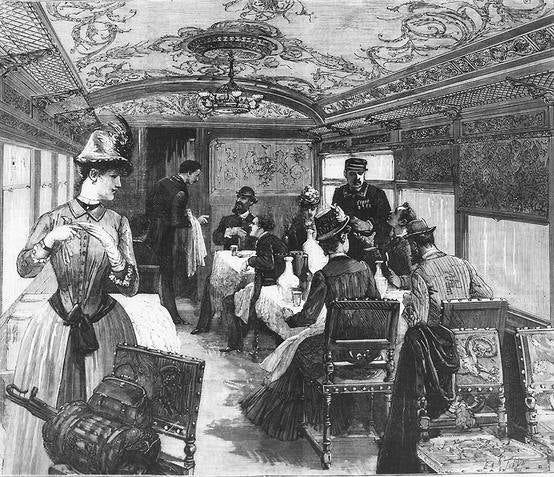 En el tren se formaban animadas tertulias.