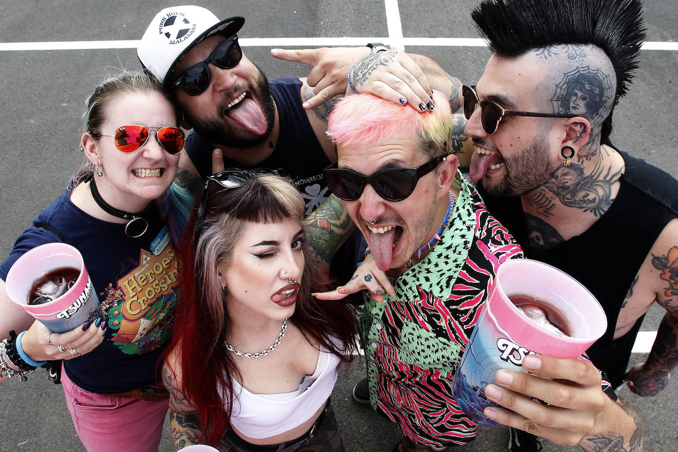 Miriam Iriazki, Kris Platas, Jose Morillo, Daniel Claudín y Leo Luna, preparados para darlo todo. 