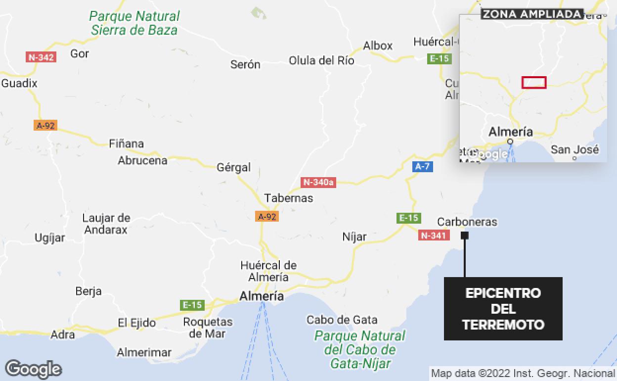 Registrado un terremoto de 3,4 en Carboneras que alerta a la población pero no deja daños