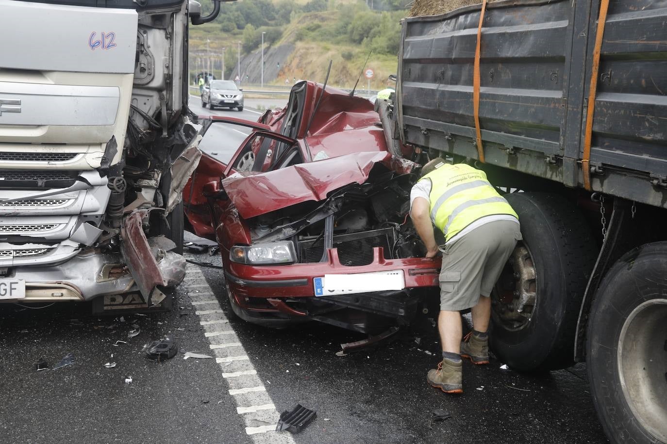 Fotos: Espectacular accidente en la autovía Minera