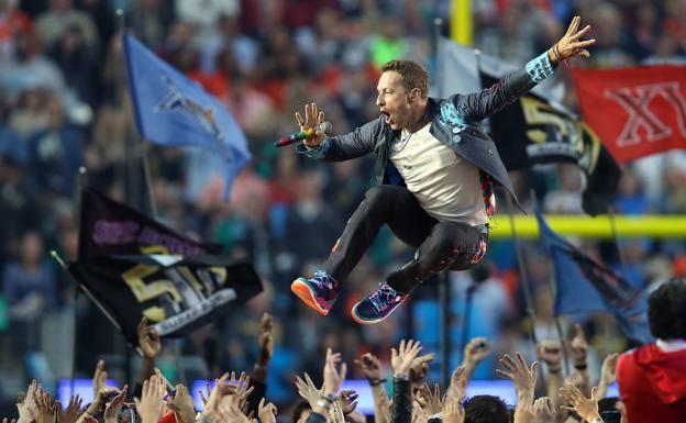 Chris Martin, durante un concierto de Coldplay.