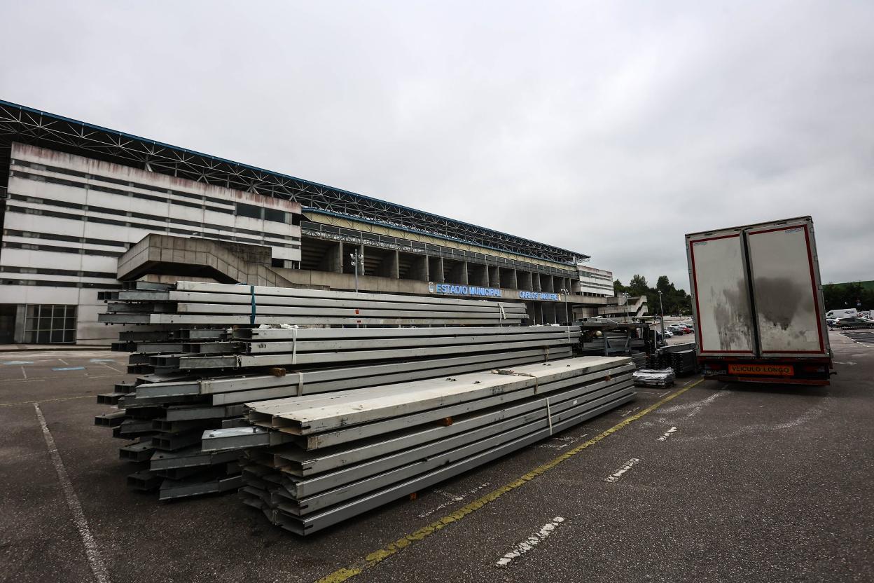 Aparcamiento del Tartiere se prepara para los Conciertos de San Mateo