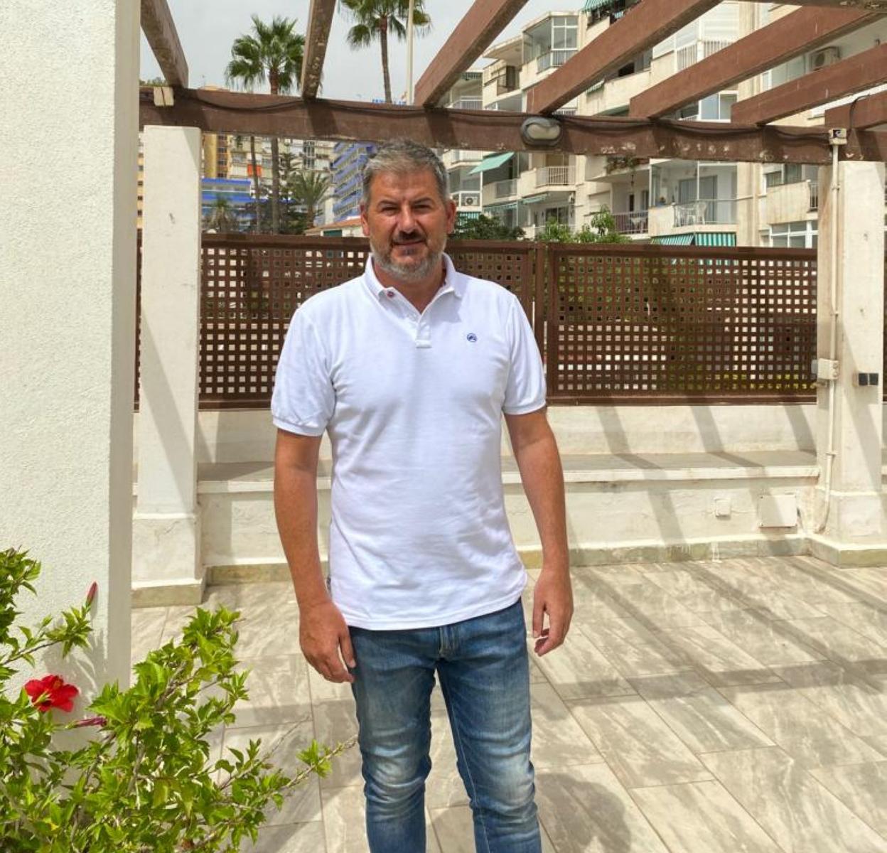 El dirigente de Ciudadanos, Sergio García, ayer, en Málaga.